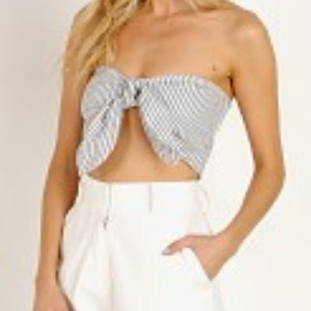 SALE!!  Winston White Sailor Crop Top Pebble Size Med- NWT